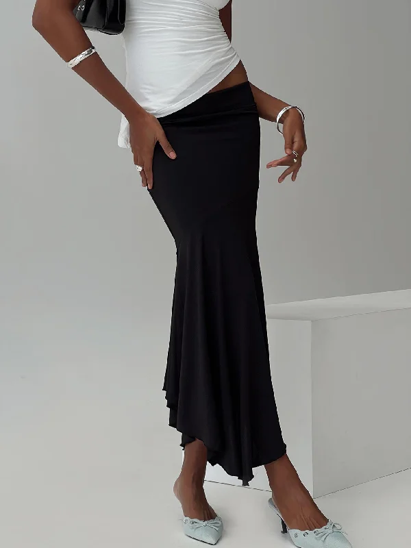 Bold Silhouette Dreamberry Maxi Skirt Black