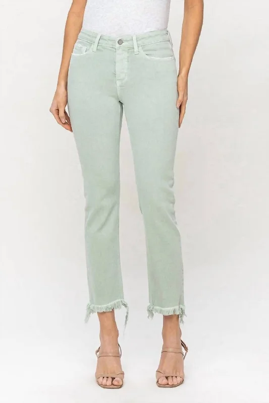 Trend Setting Wardrobe Melissa Cropped Jeans In Mint