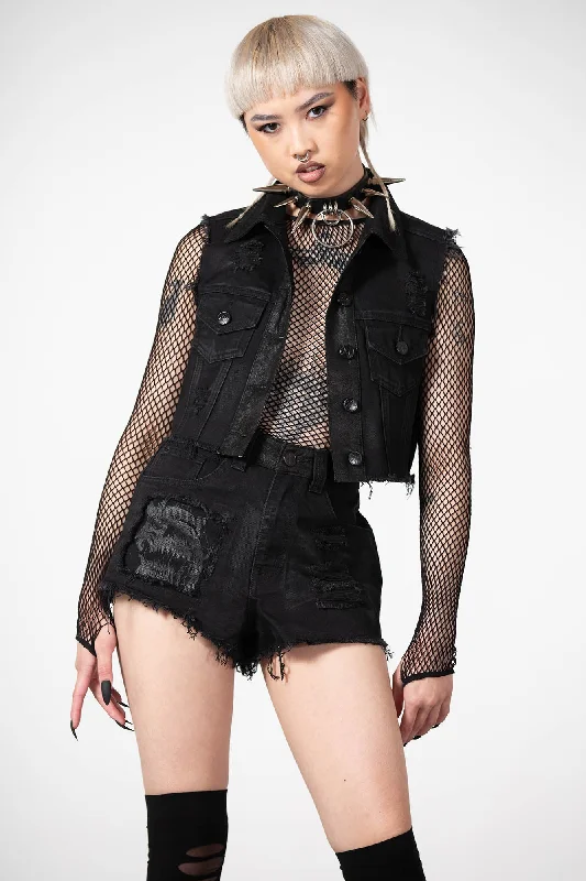 Trendy Fashion for Women Prediction Patch Denim Shorts