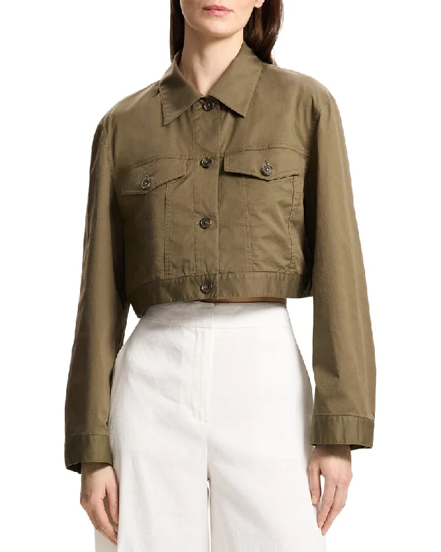Chic Trend Collection Theory Crop Trucker Jacket