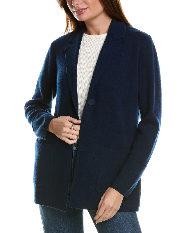 Fast Fashion Favorites Forte Cashmere Double Knit Wool & Cashmere-Blend Blazer