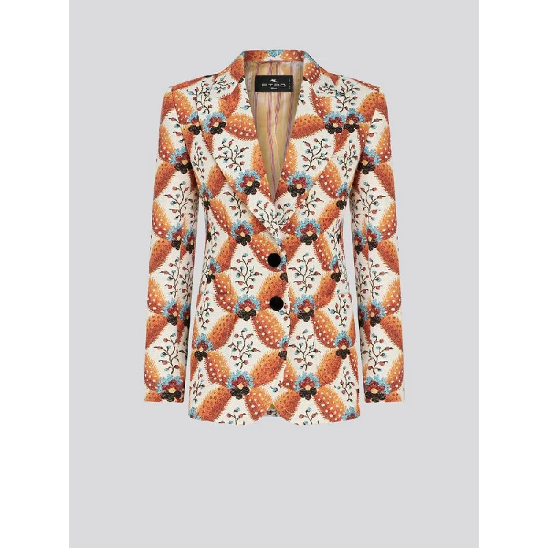 Stylish Savings JACQUARD JACKET WITH GEOMETRIC PATTERN