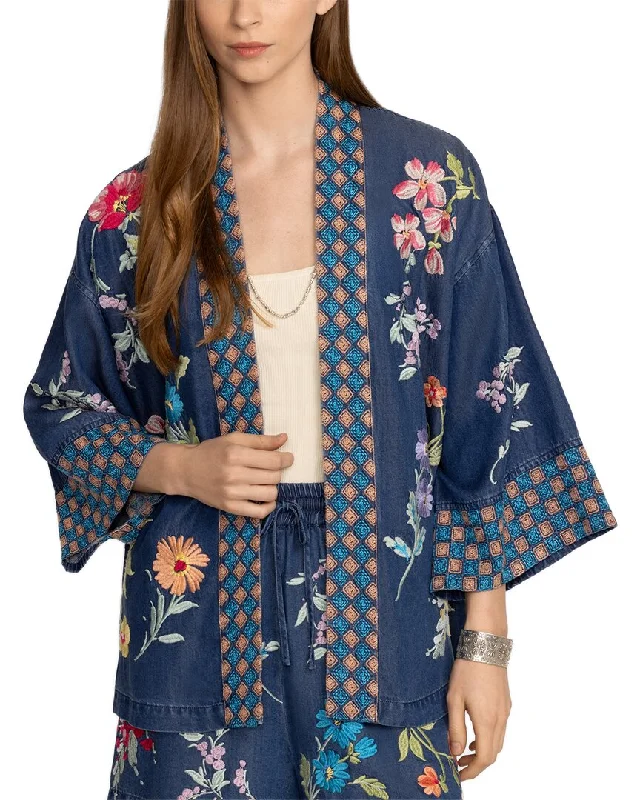 Hurry Before It's Gone Johnny Was Evangeline Tencel Cropped Kimono
