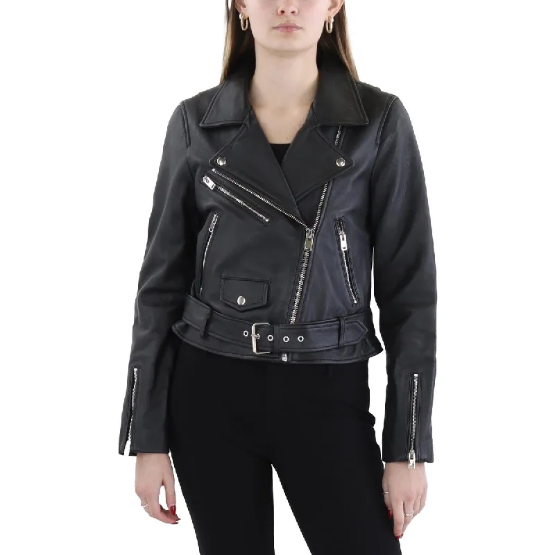 High-Fashion Women's Clothing Bolongaro Trevor Womens Leather Biker Motorcycle Jacket