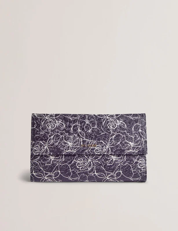 Clothing Brands Kelles Linear Rose Travel Wallet Navy