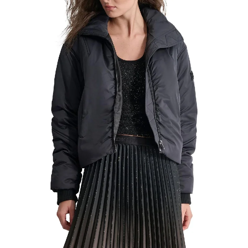 Best Online Women's Boutiques DKNY Womens Logo  Bomber Jacket