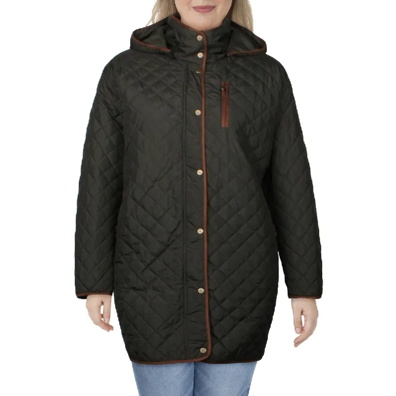 Women's Urban Clothing Lauren Ralph Lauren Womens Plus Lightweight Cold Weather Quilted Coat