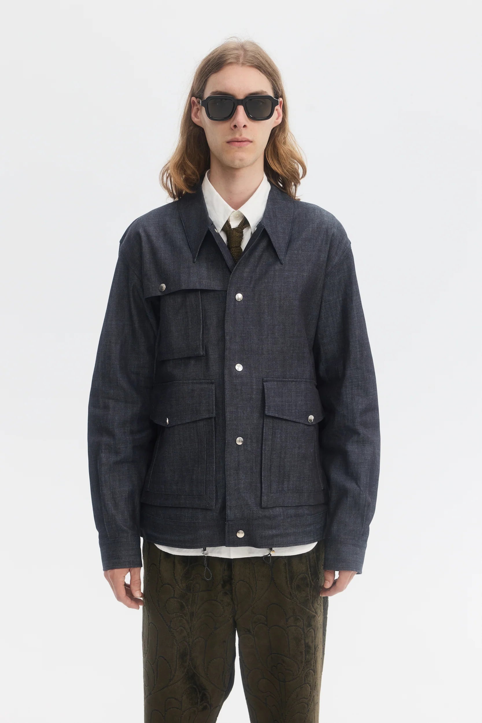 Summer Sale Raw Denim Technical Blouson in Indigo