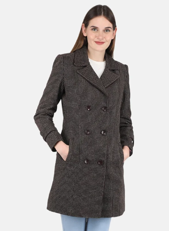 Stylish Women's Clothing Women Grey Self design Coat