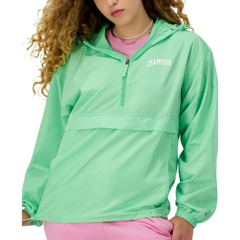 Women's Vintage-Inspired Clothing Champion Womens Logo 3/4 Zip Windbreaker Jacket