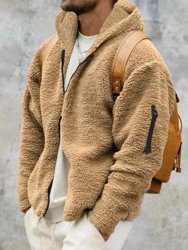 High-Fashion Women's Clothing Hooded Fleece Men Winter Jacket