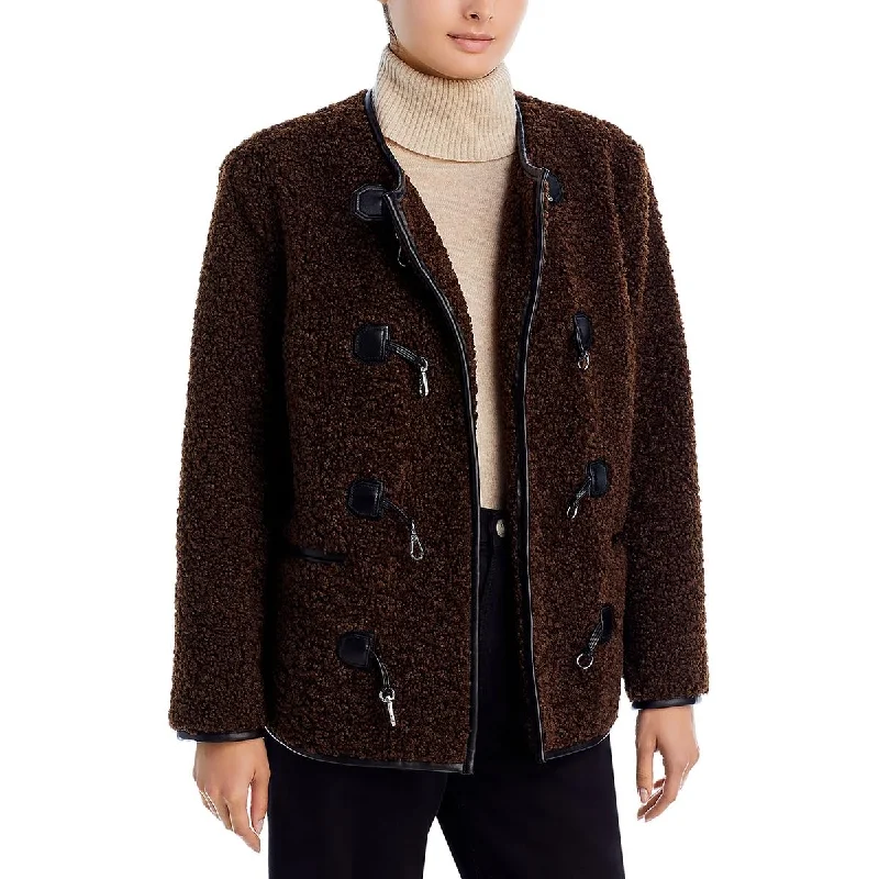 Women's Attire Avec Les Filles Womens Oversized  Faux Fur Coat