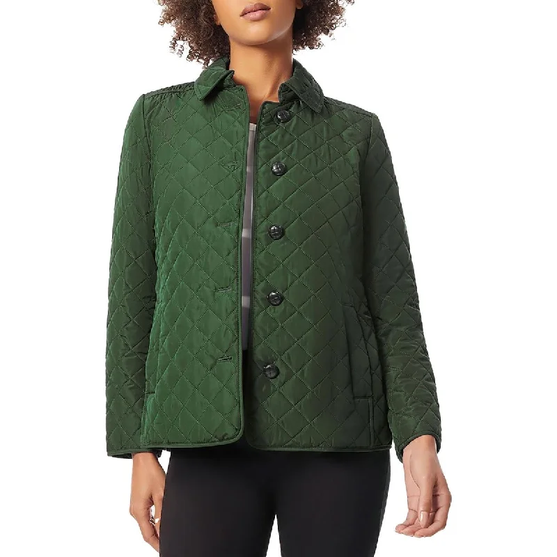 Women's Tailored Outfit Jones New York Womens Collar  Quilted Coat