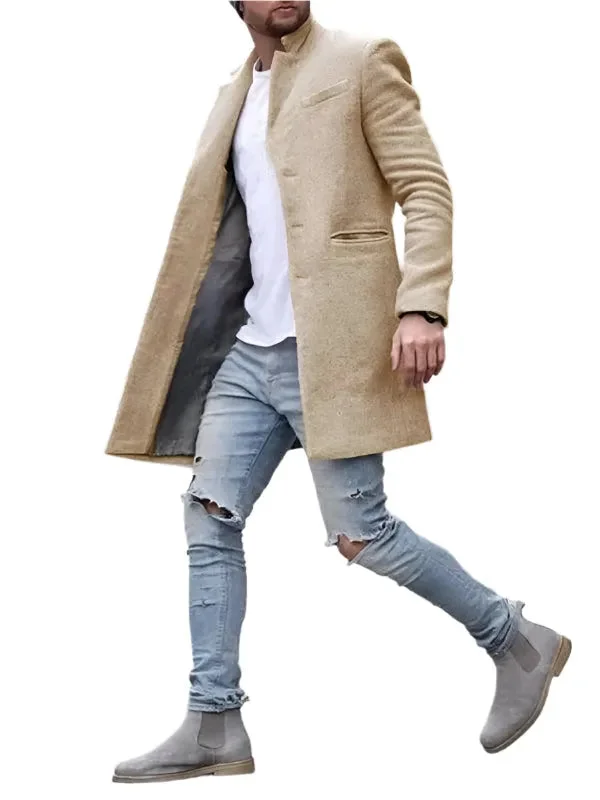 Affordable Online Boutique Mid-Length Men Winter Woolen Coat