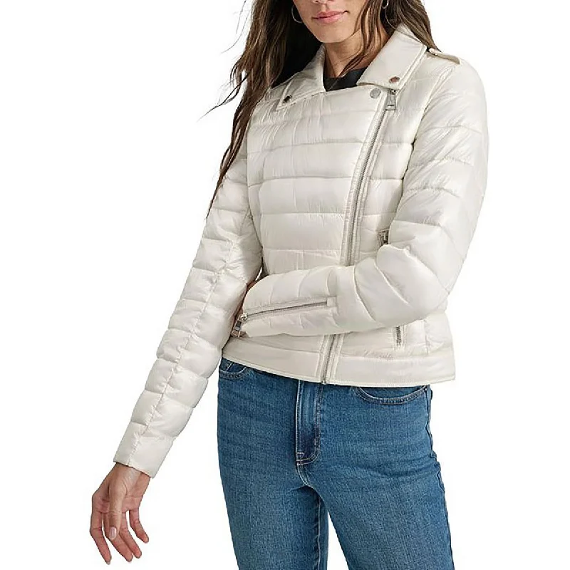 Modern Casual Clothing DKNY Womens Asymmetric Pocket Puffer Jacket