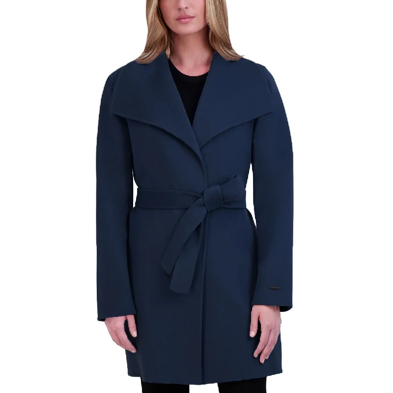 Clothing Sales Tahari Womens Elliott Wool Blend Dressy Trench Coat