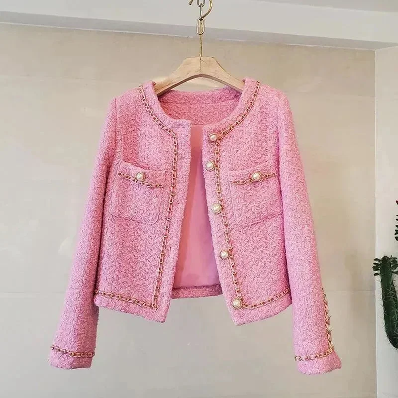 Unique Women's Fashion Pieces Women Tweed Slim Fit Jacket
