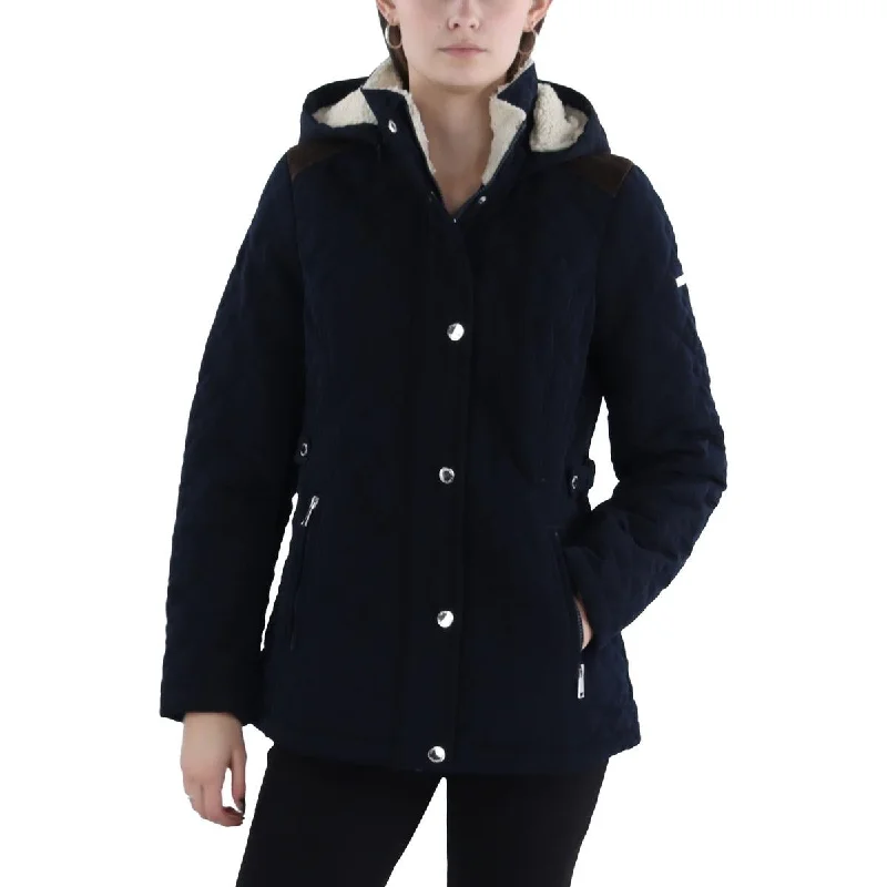 Affordable Luxury Women's Apparel Laundry by Shelli Segal Womens Quilted Hooded Quilted Coat