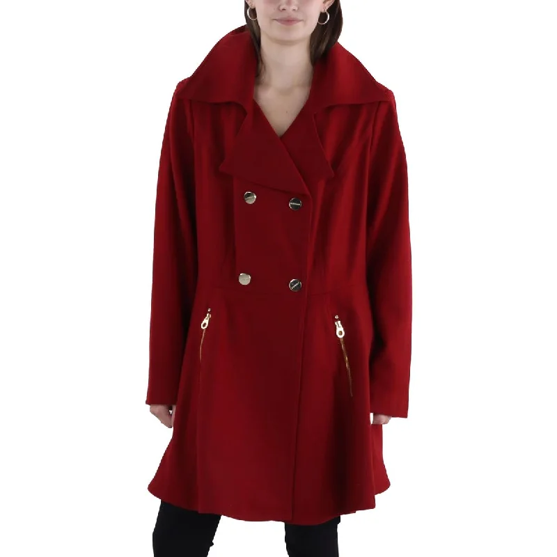 Women's Stylish Outerwear Laundry by Shelli Segal Womens Plus Wool Blend Long Pea Coat