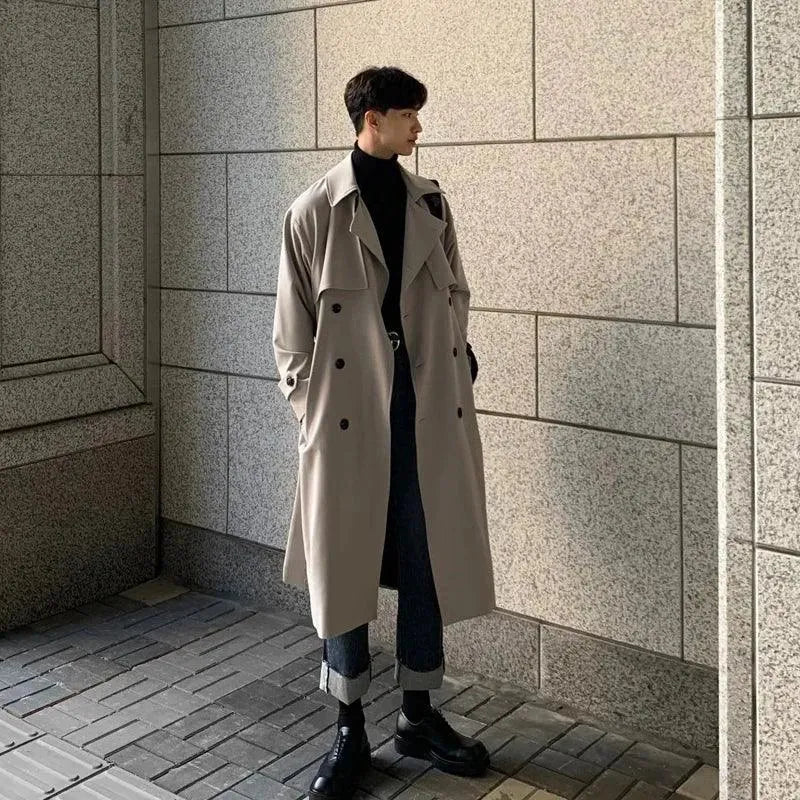 Women's Night-Out Clothes Fashion Long Men's Trench Overcoat